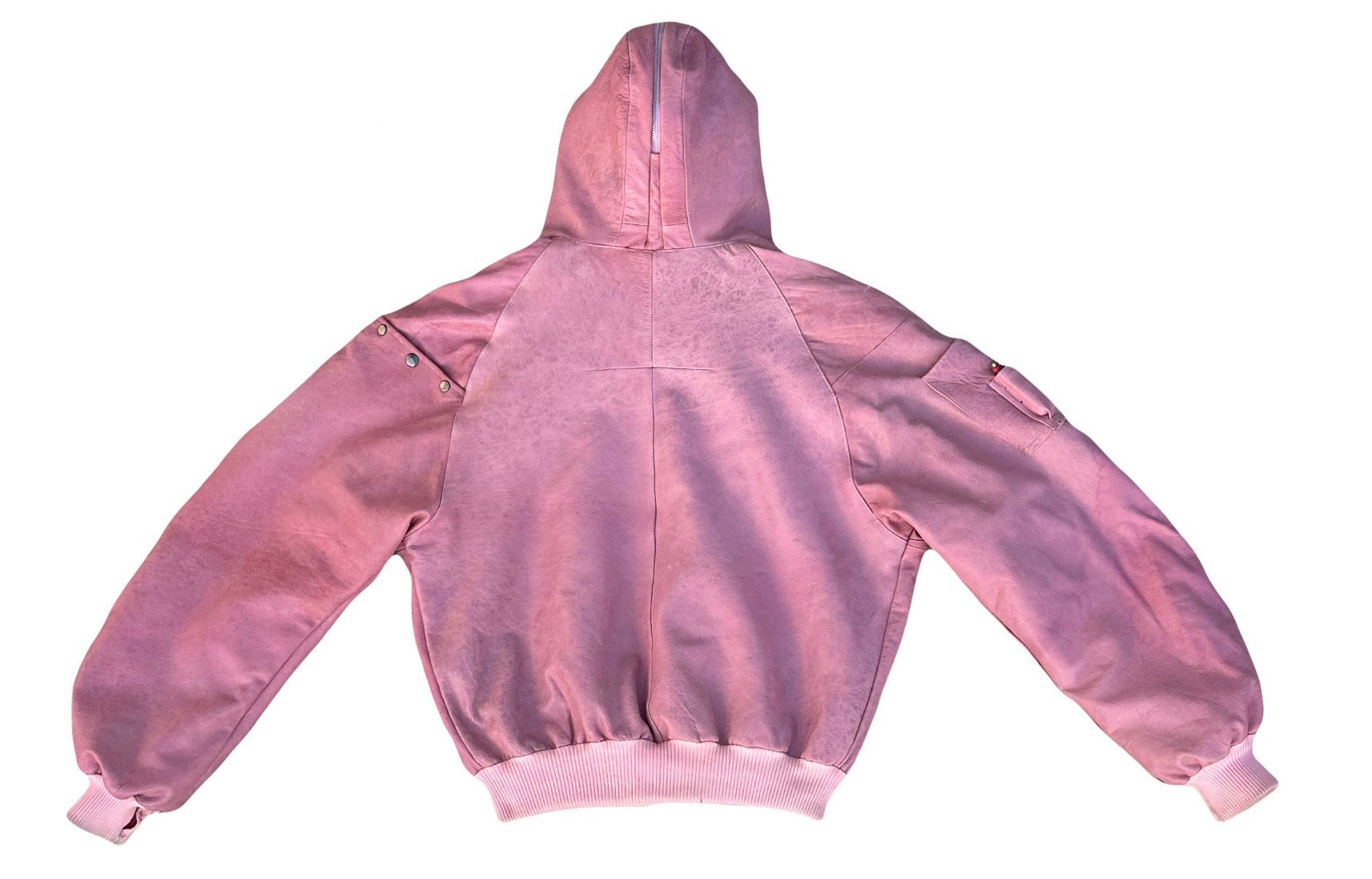 Pink Nappa Leather Bomber