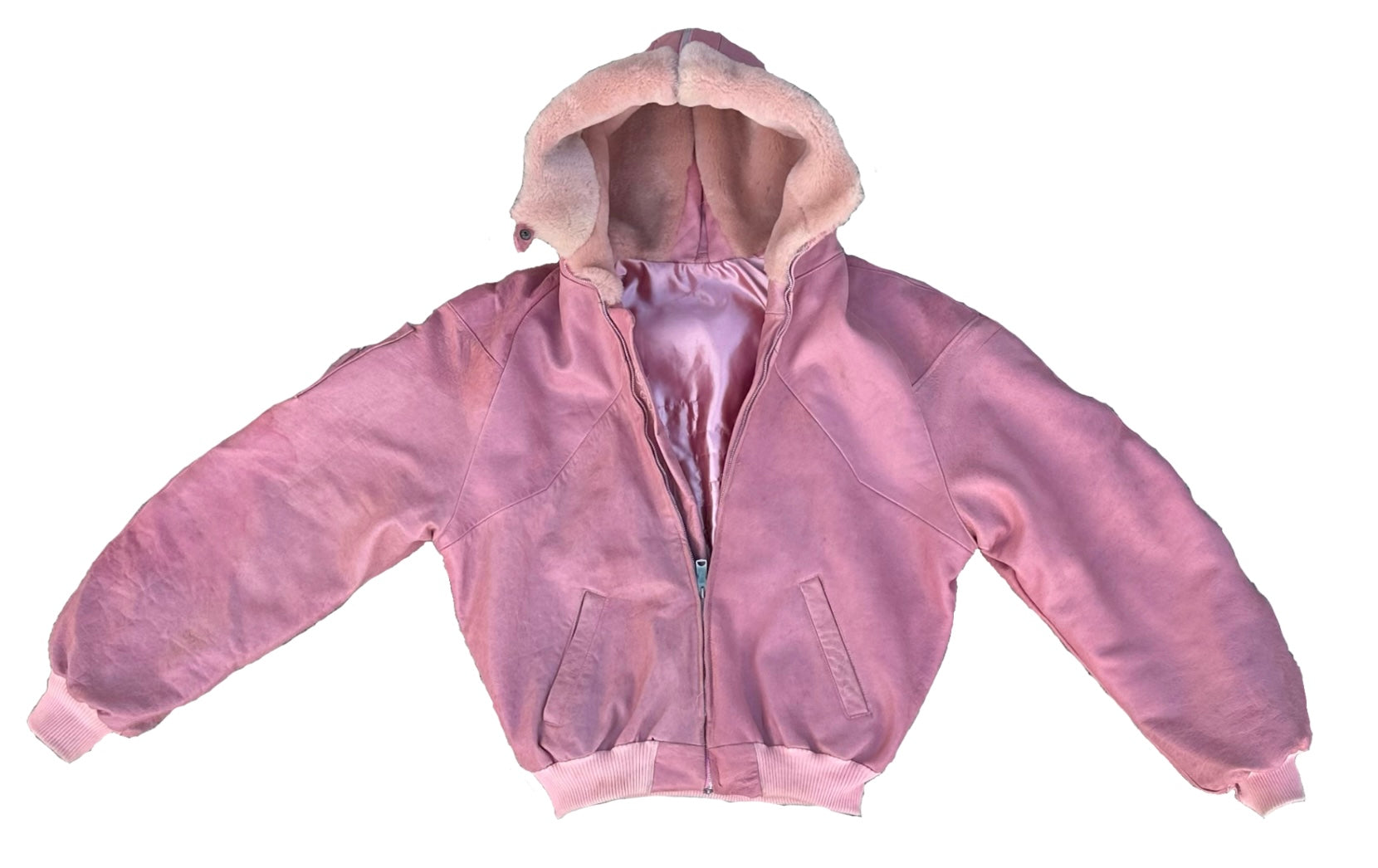 Pink Nappa Leather Bomber